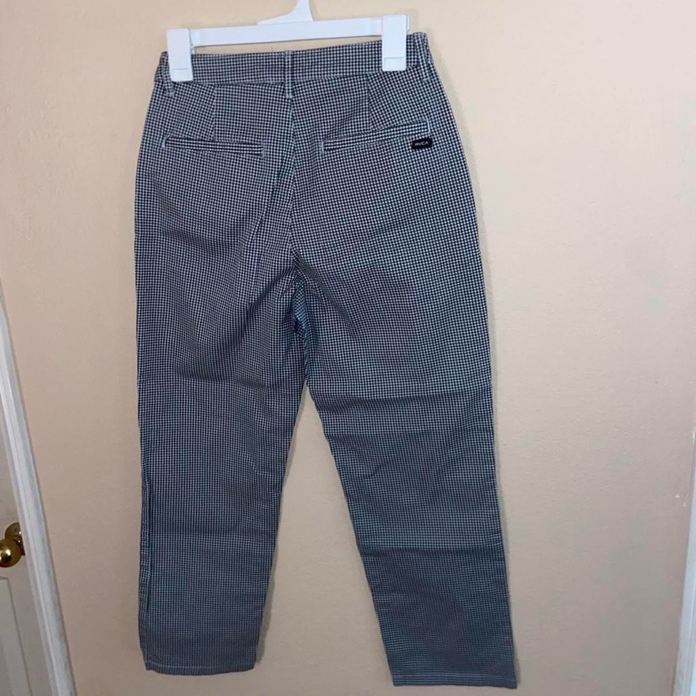 RVCA Black & White Patterned Chinos skater style jeans retro streetwear pants